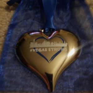 #Vegas Strong EKG Heart Ornament